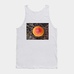 Reddish Orange Mushroom Tank Top